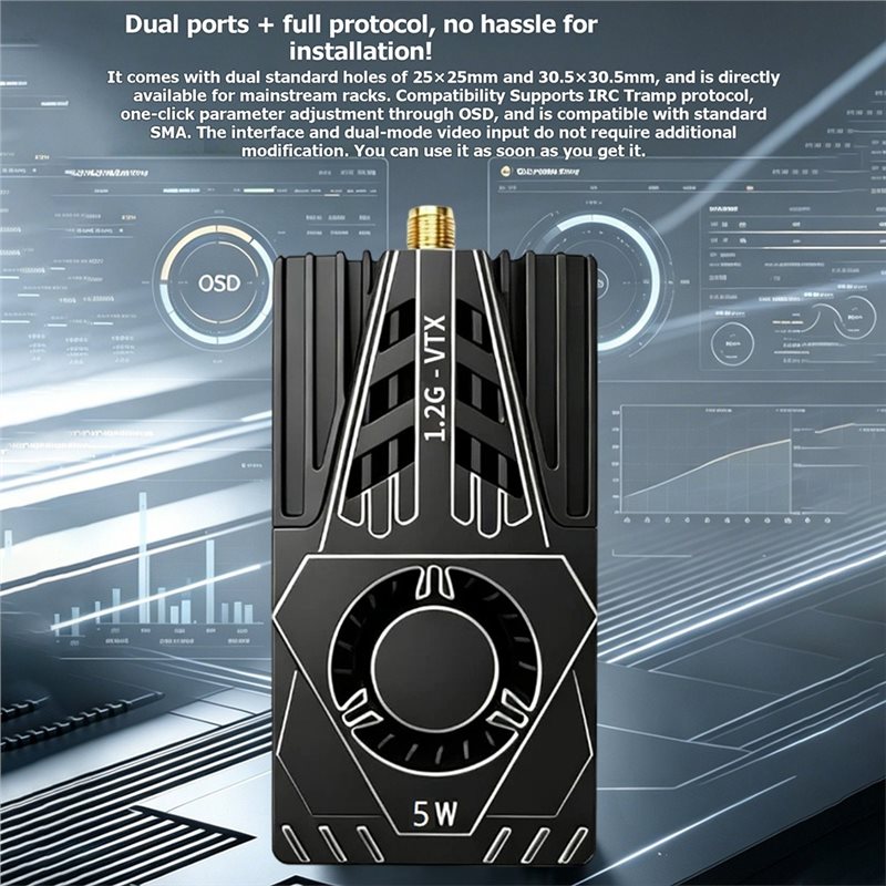 VTX FPV ビデオトランスミッター用 1.2Ghz 5W - Drone Transmitter のレビューと価格