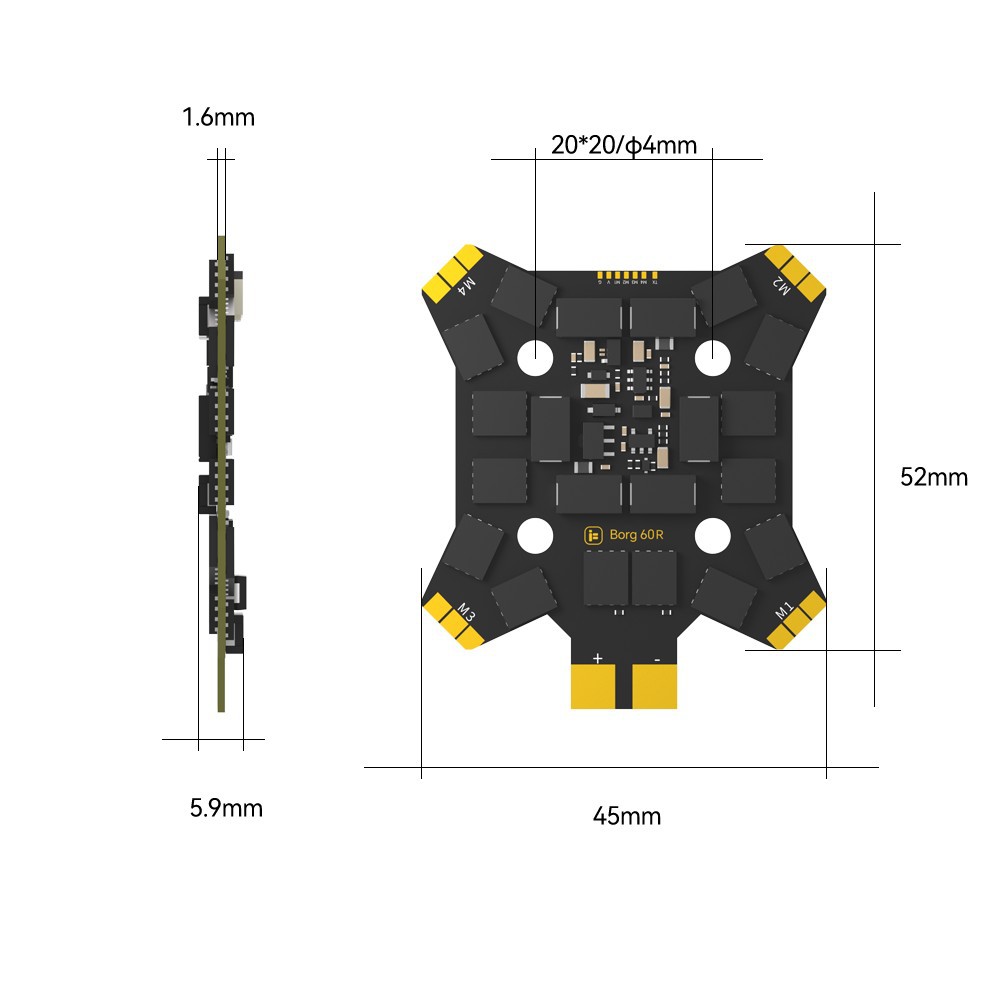 iFlight Borg Mini H7 (ICM42688 - Drone Esc のレビューと価格